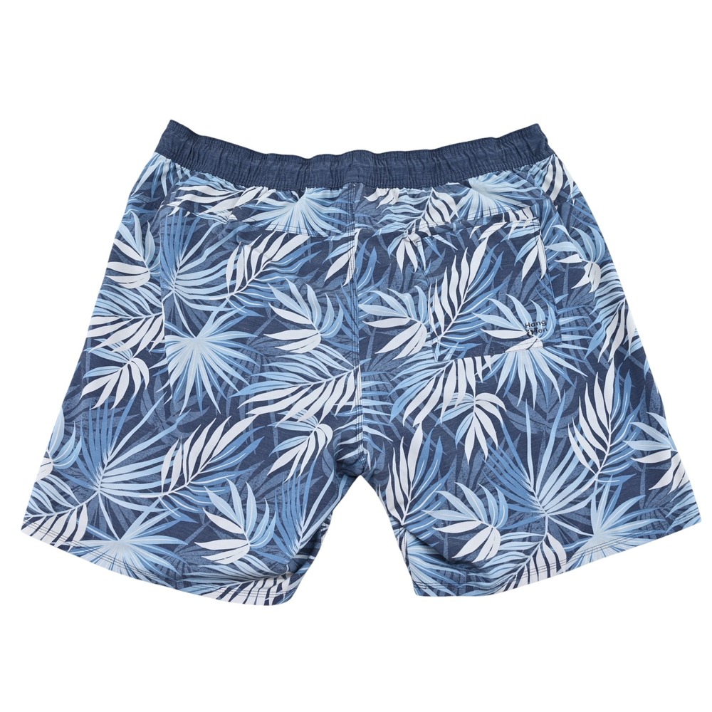 Hang Ten Men XL Hybrid Swim Trunks Tropical Palm Blue Lined Board Shorts Classic - Picture 10 of 16